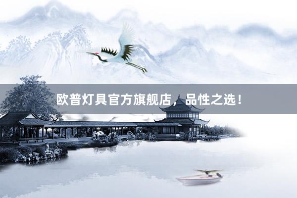 欧普灯具官方旗舰店，品性之选！
